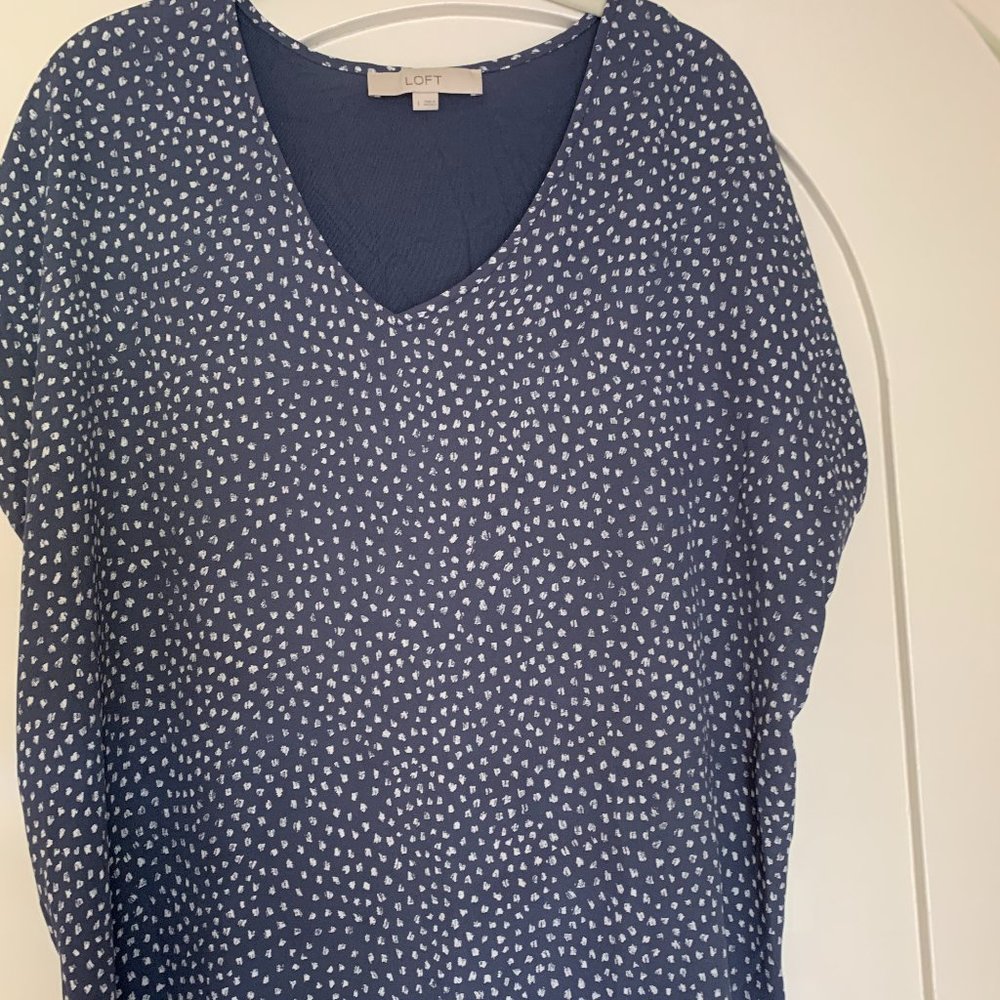 LOFT top blue gray